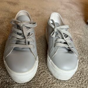 Superga Platform Sneakers - Grey - Size 37/US 7